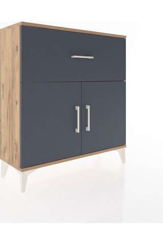 Arges Şifonyer Tek Raflı Tek Çekmeceli 2 Kapaklı 88x30x96 Çam... Çam