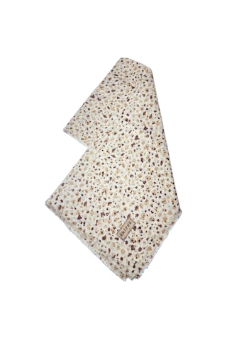 Saçaklı Pamuk Tülbent - 05505 - 95 X 95 / Krem - 20 Krem - 20