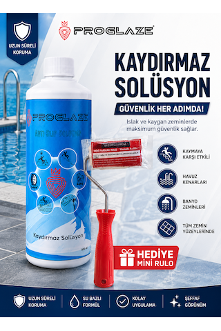 Proglaze Kaydırmaz Solüsyon 500ml + Rulo Hediye Şeffaf