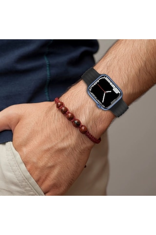 Apple Watch Uyumlu Watch 3 4 5 6 7 8 9 Seseri 38 40 41 Mm Klipsli Kordon Kayış Silikon Mt36