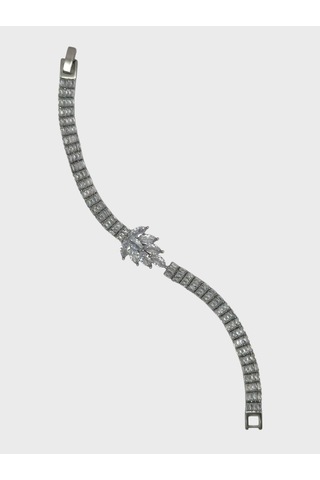 Arnes Jewelry Çelik Zirkon Taşlı Su Yolu Bileklik Gold - Silver Ar568nes Ar622nes Gümüş