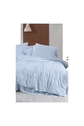 Sarev Leon Mavi Çift Kişilik %100 Pamuk Mood Comfort Nevresim Takımı Mavi