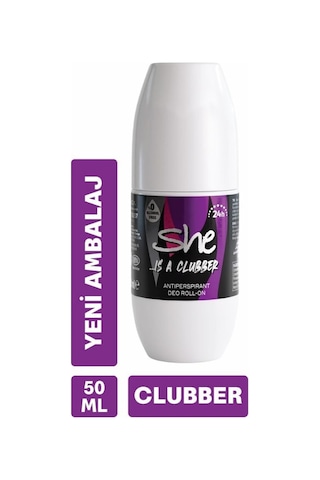 She Is A Clubber Kadın Roll-On Deodorant 50 ML