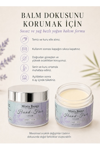 Minia Bahçe Lavanta & Çay Ağacı El ve Yüz Kremi 50 ML