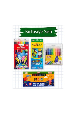 Temel 4 Adet Öğrenci Boyama Seti