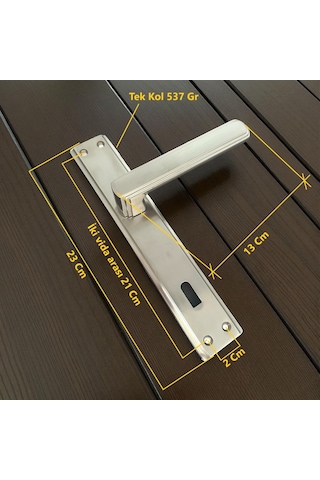 İbiza Mat İnox Full Zamak Elegant Aynalı Oda Kapı Kolu 1 Takım