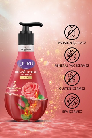 Organik Içerikli Gül Sıvı Sabun 3x500ml