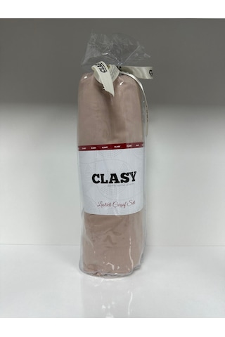 Clasy Ranforce Lastikli Çarşaf Seti Tek Kişilik Açık Düz Kahverengi Çok Renkli