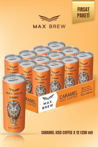 Max Brew Caramel Soğuk Kahve 250 Ml 12 Adet Çözünebilir