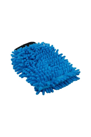 Mikrofiber Araba Araç Oto Yıkama Eldiveni Makarna Şönil Eldiven Mavi Oto Detailing