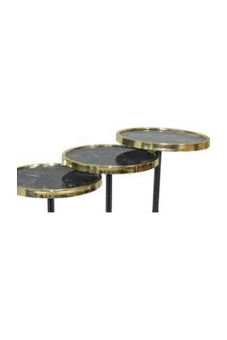 Brc Olimpik Zigon Siyah Mermer Desen Metal Transmisyon Çelik Gold