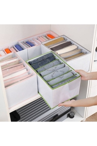 Dancemonkey Pp Gardırop Elbise Düzenleyici Kot Bölmesi Saklama Kutusu Gri, L Altın Altın