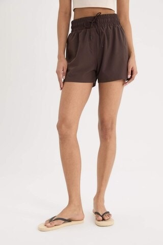 Defacto Defactofit Standart Fit Esnek Dokulu Deniz Şortu Z9403az25hsbn338 Kahve