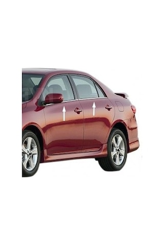 Toyota Corolla Uyumlu Cam Çıtası 2007-2013 4 Parça Paslanmaz Çelik