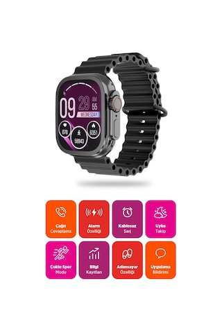 Polosmart PSSW21 2.01" Dokunmatik Ekranlı Akıllı Saat (Distribütör Garantili)