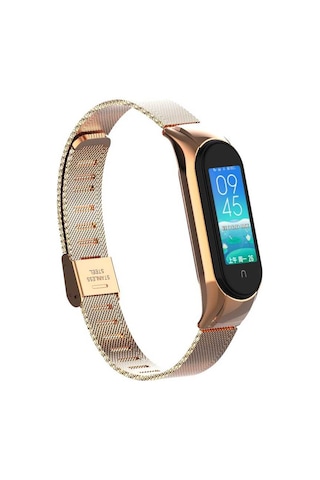 Xiaomi Mi Band 6 Uyumlu Krd-06 Metal Nrtk Kordon-gold