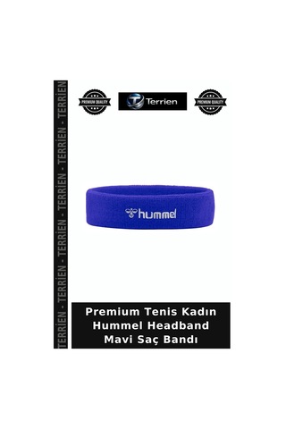 Premium Tenis Kadın Hummel Headband Mavi Saç Bandı Çok Renkli