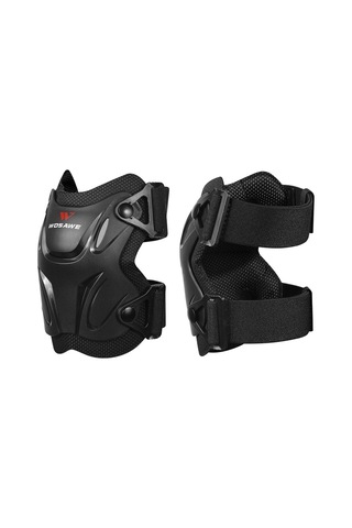 Moveevo Mt354-hx Spor Diz Koruyucu - Dayanıklı Pe Kabuk Ve Yumuşak Yastık, Bisiklet, Kayak, Motosiklet İçin Şok Emici Ve Konforlu Siyah