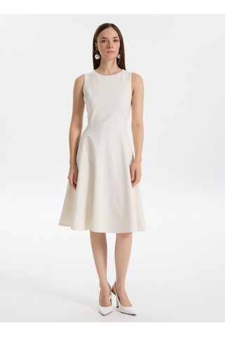 Lauren Ralph Lauren Kırık Beyaz Kadın Viskoz Karışımlı Elbise Charley-sleeveless-day Dress