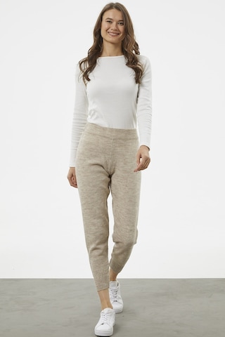 Sementa Jogger Rahat Kalıp Triko Pantolon - Bej 001