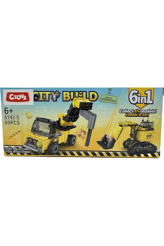 Lelebrother City Build İş Makinesi Seti Eğitici Blok Oyuncak No-5