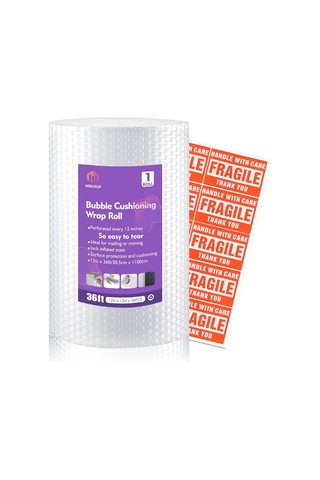 1 Paket 30,48 Cm X 36' Taşıma Malzemeleri İçin Kabarcık Paketleme Sargısı, Küçük İşletme Malzemeleri Ambalaj Malzemesi, Kabarcık Yastıklama Sargı Rulo Delikli Her 30,48 Cm Taşıma Kutuları Nakliye Malzemeleri İçin Diğer