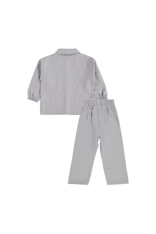 Civil Boys Gabardin Çizgili 3 Lü 2-5 Yaş Takım - Gri