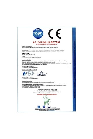 Piksel Aqua Su Arıtma Cihazları Için Hat Alma Ve Küresel Vana