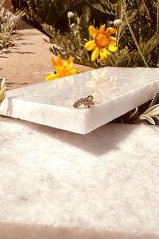 Yıldız Star Tasarım Zirkon Taşlı Şık Altın Renk Çelik Piercing Tragus Helix Stainless Steel Altın