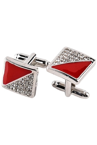 Homyl Lüks Erkek Kol Düğmeleri Taklidi Fransız Kırmızı Kırmızı