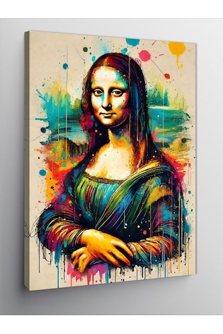 Kanvas Tablo Renk Patlamasıyla Mona Lisa 100cmx140cm
