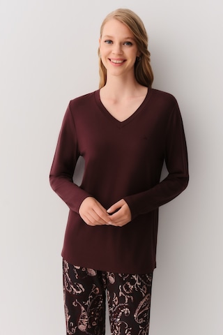 Suwen Ezra Pijama Takımı Sh2623066091 Kahverengi Desenli