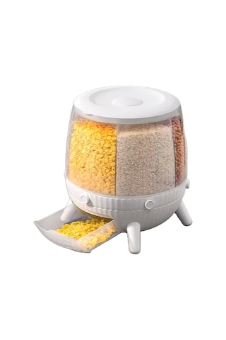 6 Bölmeli 360 Derece Dönebilen 6 Lt Bakliyat Organizeri 5256 Çok Renkli