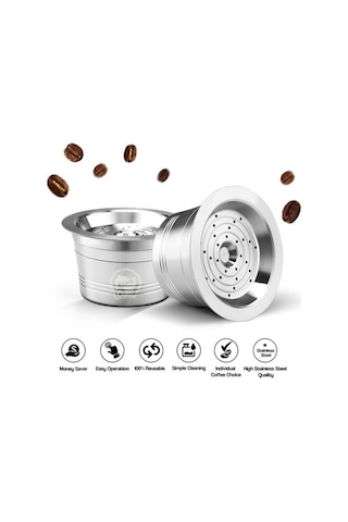 Bloomnest Paslanmaz Çelik Yeniden Kullanılabilir Kahve Kapsülü - Cafissimo Uyumlu Bardak Filtresi