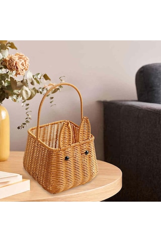 Homyl El Yapımı Depolama Dokuma Saklama Tutucusu Kahve Sehpası Kahverengi