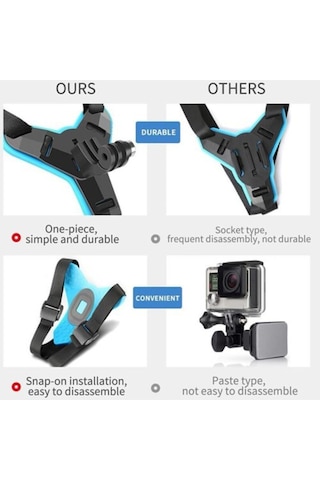 Go Pro Aksiyon Kamera Motorsiklet Kask Alt Çene Bağlantı Aparatı Çok Renkli