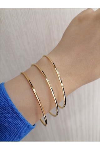 22 Ayar Altın Yatırımlık Oluklu Ajda Bilezik 10 Gr