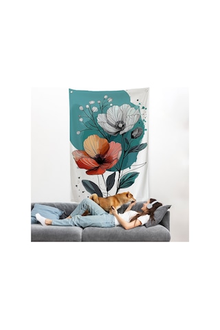 Haşhaş Çiçekleri Duvar Örtüsü-7647