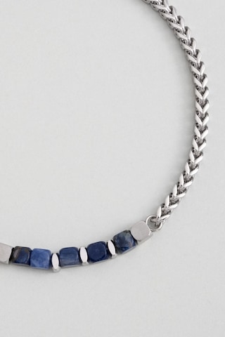 So Chic Sodalit Taşlı Çelik Zincir Erkek Bileklik Çelik