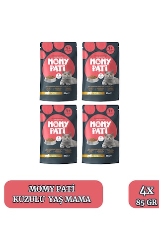 Kuzulu Yaş Kedi Maması 85 Gr X 4 Adet Yetişkin Kediler İçin