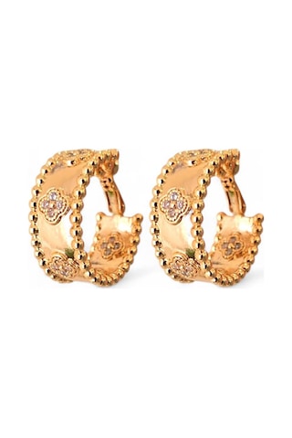 Vnclf Model Kalın Halka Çelik Küpe Altın