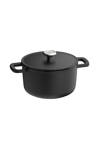 English Home Berghoff Leo Phantom Yapışmaz Kapaklı Derin Tencere 24 Cm - Grafit