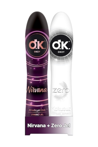 Okey Nirvana Uyarıcı Jel 100 ML + Okey Zero Kayganlaştırıcı Jel 100 ML