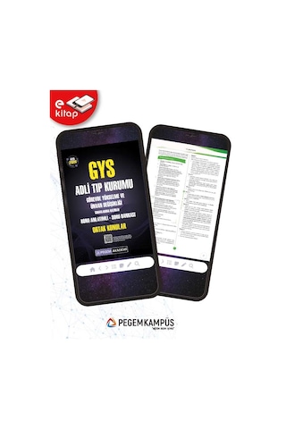 2026 Gys Adli Tıp Kurumu Görevde Yükselme Ve Ünvan Değişikliği Sınavlarına Hazırlık Konu Anlatımlı Soru Bankası E-kitap - Ortak Konular