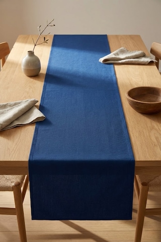 Dekoratif Bohem Runner - Yemek Masası Ve Salon Konsol Örtüsü 50x150 Cm Lacivert