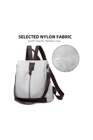 Skycity Moda Kadın Sırt Çantası - Çok Cepli, Hırsızlığa Karşı, Su Geçirmez, Pu Malzeme, Gri Renk, Seyahat Ve Günlük Kullanım İçin Çok Renkli