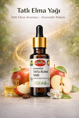 Safvital Tatlı Elma Yağı 20 Ml Aromatik Bakım Yağı Saç Ve Cilt İçin Ferahlatıcı Nemlendirici Yağ