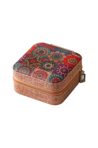 Youtek Vintage Seyahat Çantası Takı Organizatörü - Şık Ve Pratik Aksesuar Saklama Kutusu Çok Renkli