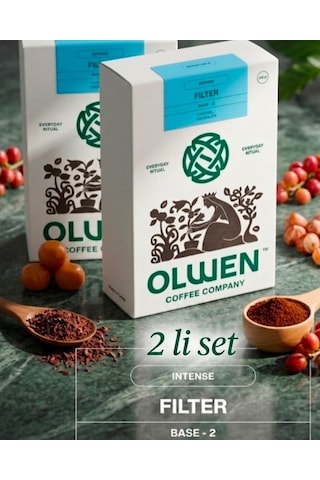 Olwen Coffee Öğütülmüş Ve Demlemeye Hazır Filtre Kahve - 250 Gr 2'li Set Base 2 Çikolata, Karamel, Yoğun