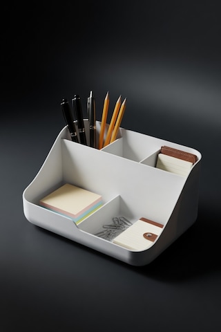 Minimal Masaüstü Organizer Kalemlik Notluk Standı Çok Bölmeli Ofis Düzenleyici 11x8